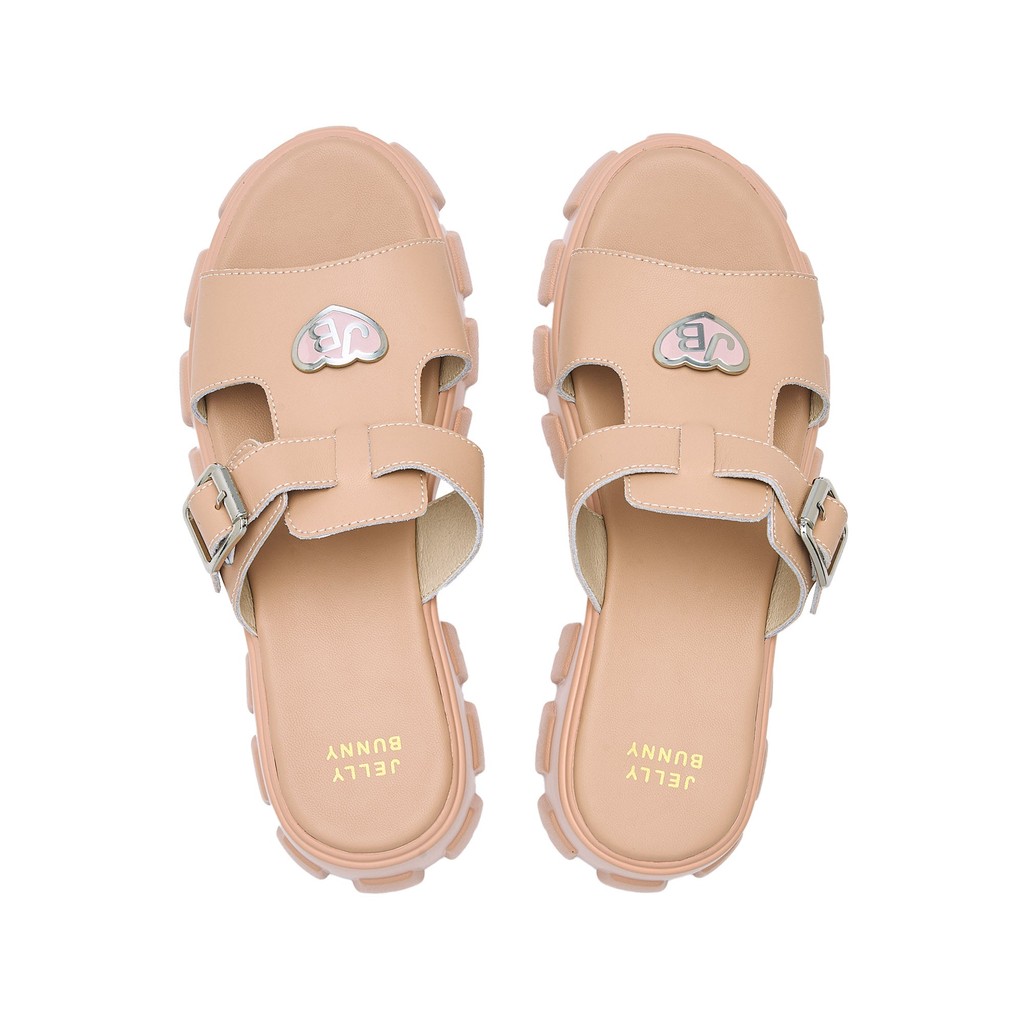 JELLY BUNNY รองเท้าแตะแบบสวม SELPHIE รุ่น B24SLSI043 สี Brown (ส้นสูง 5.5 ซม.)