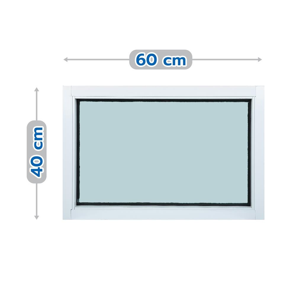 WINDOW ASIA ช่องแสงหน้าต่าง อะลูมิเนียม F10 60x40 ซม. สีขาว จัดส่งโดย HomePro