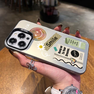 เคสสำหรับ iPhone 6 Plus 6s Plus 7 Plus 8 Plus SE 2020 X Xr Xs Max เคสโทรศัพท์รอยยิ้มดอกไม้รูปหัวใจกันกระแทก