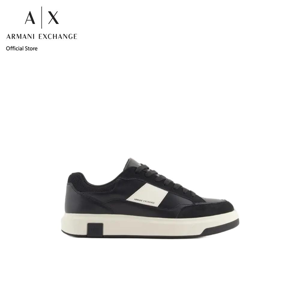 Armani Exchange รองเท้าผ้าใบผู้ชาย รุ่น XM001720-AF17529-MC024 - สีดำ