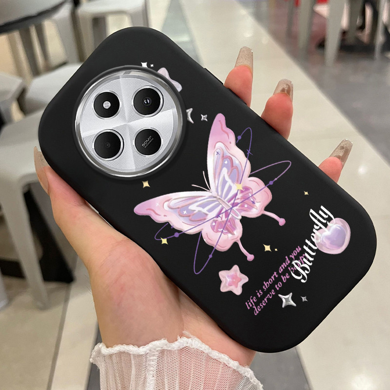 เคสสำหรับ Xiaomi Redmi 14C 4G 14C 5G A4 5G 14R 5G POCO C75 5G POCO M7 5G เคสโทรศัพท์ผีเสื้อกันกระแทก
