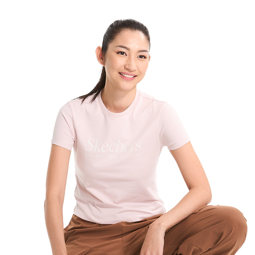 Skechers สเก็ตเชอร์ส เสื้อยืดแขนสั้นผู้หญิง Women Short Sleeve Tee Apparel - SL125W013-03PF