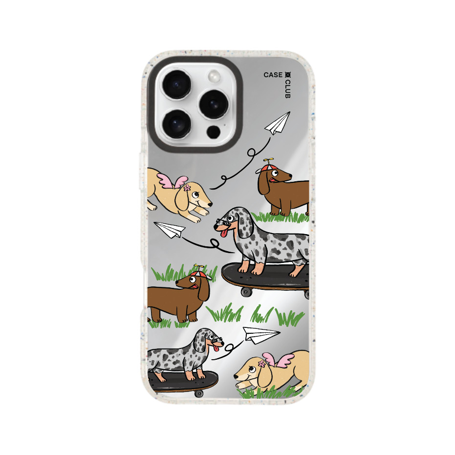 CaseClub เคสไอโฟน เคส กระจก Dachshund & Friends