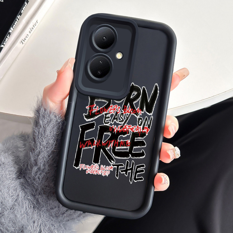 เคสสำหรับ VIVO Y78 5G Y78+ 5G V29 Lite 5G เคสโทรศัพท์คําบุคลิกภาพสามสีซิลิโคนกันกระแทก