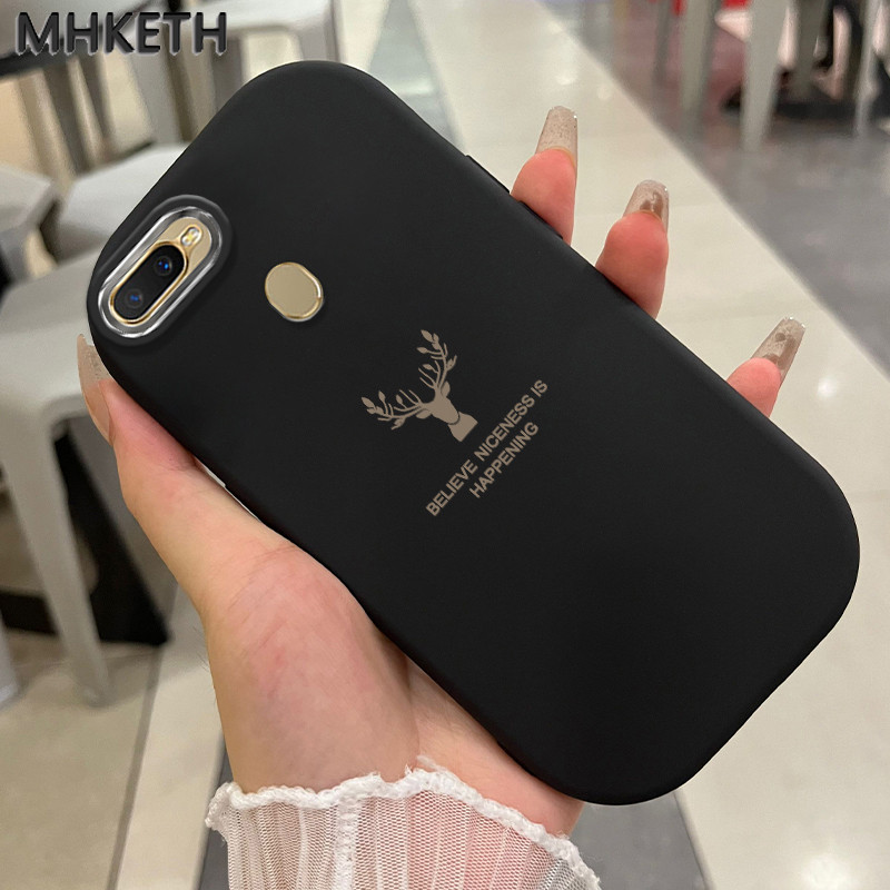 MHKETH เคสสำหรับ OPPO A7 A5s A12 A12s A11k เคสการออกแบบหัวกวางขั้นสูงเคสโทรศัพท์ง่าย