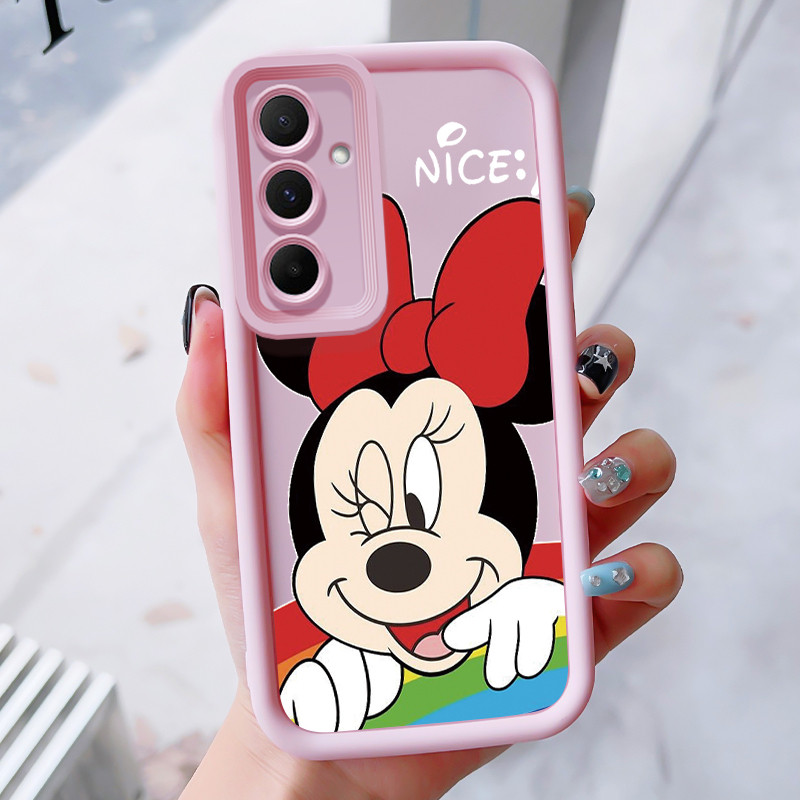 เคสสำหรับ Samsung A55 5G A35 5G เคสโทรศัพท์เมาส์น่ารักสามสีซิลิโคนกันกระแทก