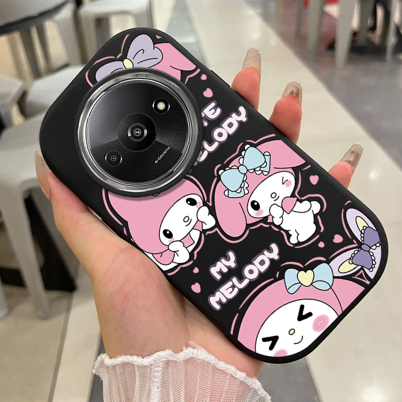 เคสสำหรับ Xiaomi Redmi A3 A3X POCO C61 เคสโทรศัพท์กระต่ายกันกระแทกกลมและอ้วน