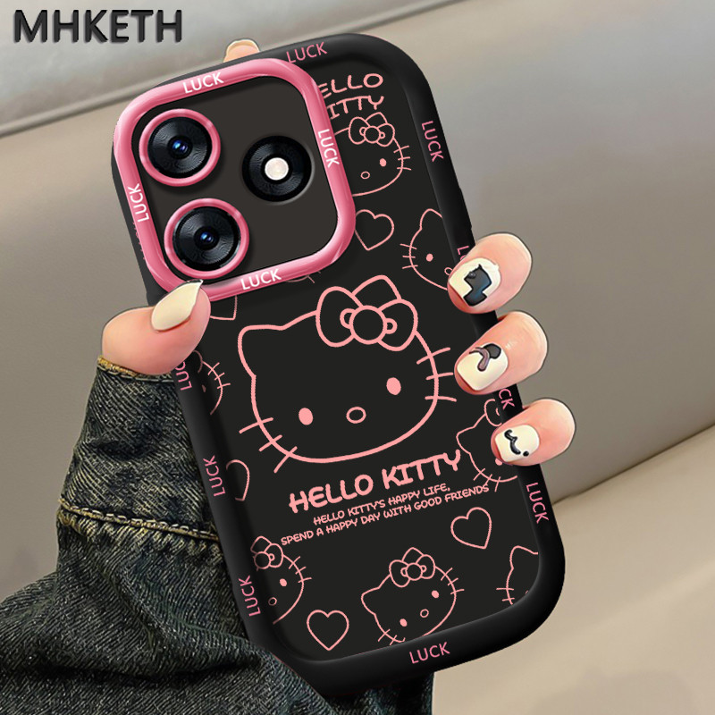 MHKETH เคสสำหรับ Tecno Spark 10 Spark 10C เคสมือถือลายแมวน่ารักและเป็นที่นิยม