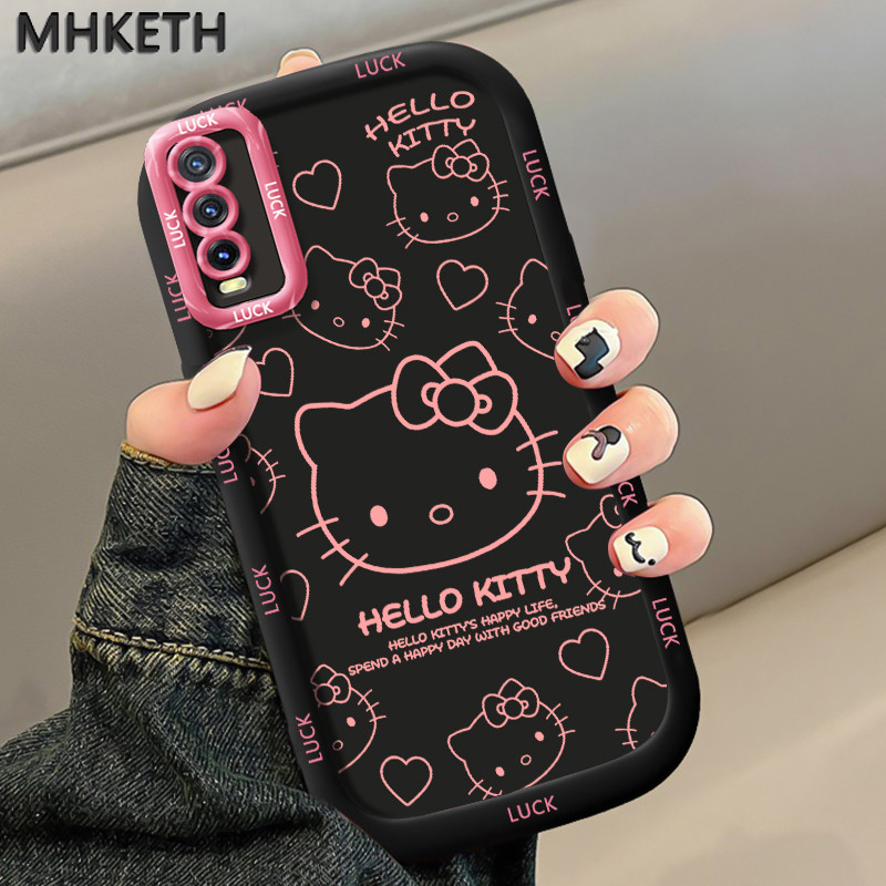 MHKETH เคสสำหรับ VIVO Y20 Y20i Y20s Y20A Y20G Y12A Y12S Y11s เคสมือถือลายแมวน่ารักและเป็นที่นิยม