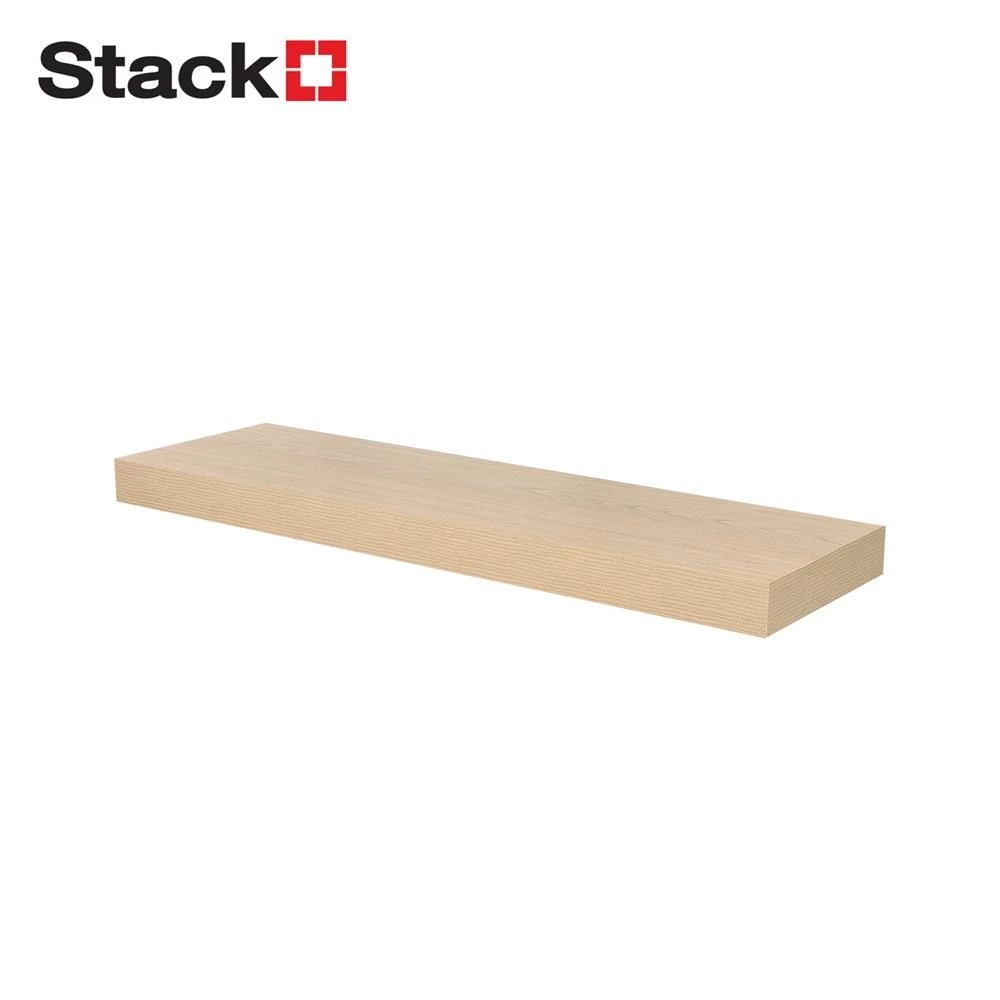 STACKO แผ่นชั้นไม้ซ่อนขา 80x24x5 ซม. สีไวท์โอ๊ค จัดส่งโดย HomePro