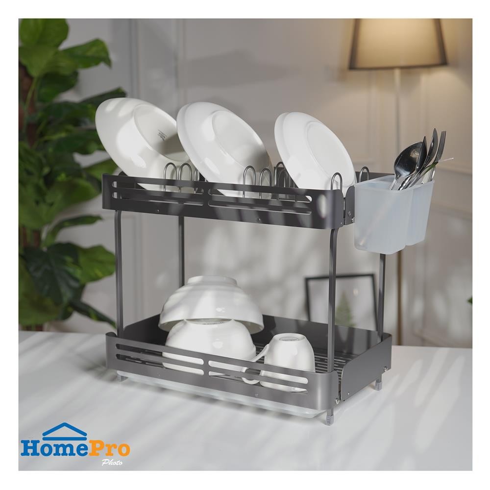 KECH ชั้นคว่ำจานอะลูมิเนียม 2 ชั้น 40 ซม. GRAY จัดส่งโดย HomePro ราคา ถูกที่สุด ดีลบีเคเค แกลเลอรีภาพที่ 5