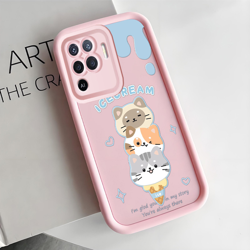 เคสสำหรับ OPPO A74 A95 F19 F19s เคสแมว