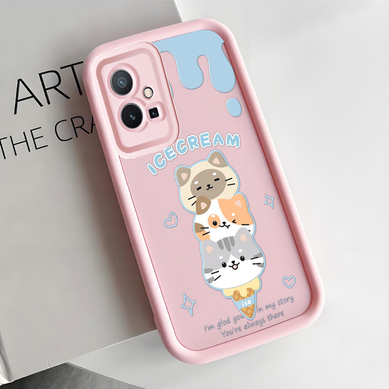 เคสสำหรับ VIVO Y75 Y55 5G Y55s Y33s Y33e Y30 5G Y52T T1 5G เคสแมว
