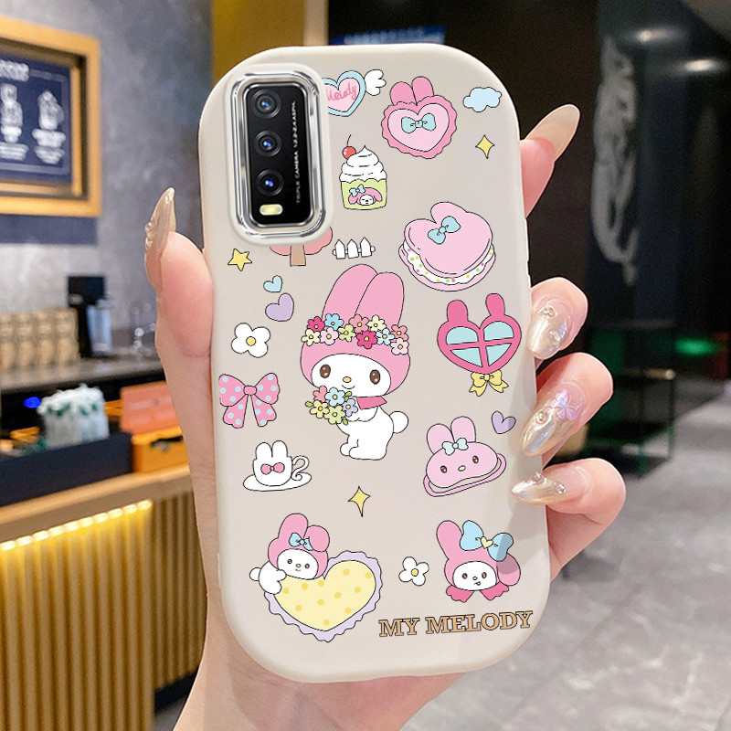 เคสสำหรับ VIVO Y20 Y20i Y20s Y20S G Y20S D Y20S M Y12A Y11s Y30G เคสโทรศัพท์กระต่ายกันกระแทกกลมและอ้วน