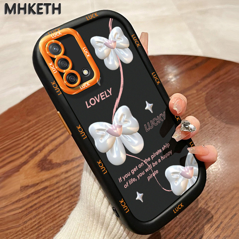 MHKETH เคสสำหรับ OPPO A74 A95 F19 F19s Reno 6 Lite เคสโทรศัพท์รูปโบว์สวยของผู้หญิงขายดีแบบใหม่ - รูปที่ 4