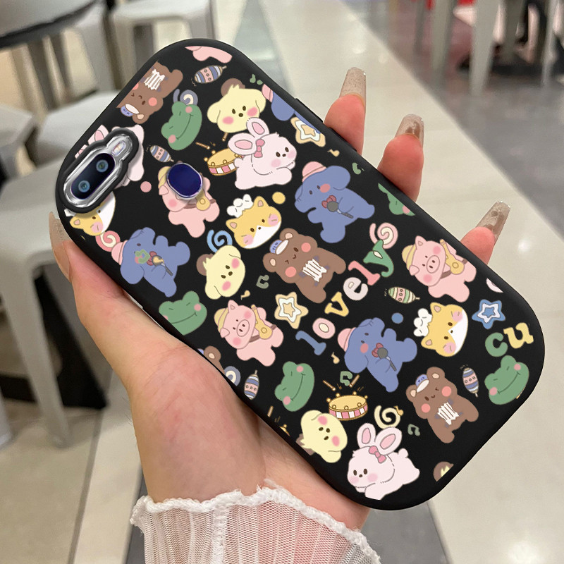เคสสำหรับ OPPO F9 Pro A7X A9 2019 A9X Realme 2 Pro Realme U1 เคสโทรศัพท์สัตว์น่ารักกันกระแทกกลมและอ้วน
