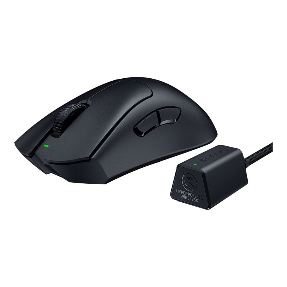เมาส์สำหรับเล่นเกม WIRELESS MOUSE (เมาส์ไร้สาย) RAZER DEATHADDER V3 PRO (SMOOTH-TOUCH) (8000 Hz) (BL