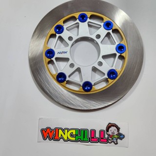 จานดิสเบรค แบบทึบ สีเงินนิชชิน **คละสี เลือกสีไม่ได้** 220 ม…