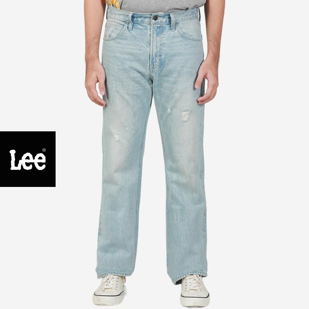 LEE กางเกงยีนส์ผู้ชาย คอลเลคชั่น Lee Sort เอวกลาง ทรงกระบอก(กลาง) รุ่น LE S525MCHIN26 สียีนส์อ่อน