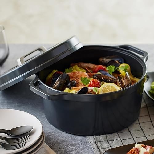 IRIS OHYAMA Iris Oyama หม้อและกระทะ IH ใช้ไฟแก๊ส 24 ซม. COTOCO หกฟังก์ชั่นในหนึ่งเดียว เวลาทําอาหารส