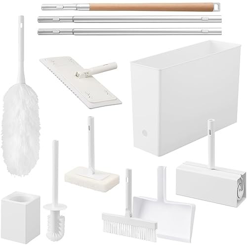 IRIS OHYAMA Iris Oyama ชุด 9 ชิ้นสําหรับทําความสะอาดบ้านที่สามารถถอดมีปุ่มและด้ามจับขยายได้...
