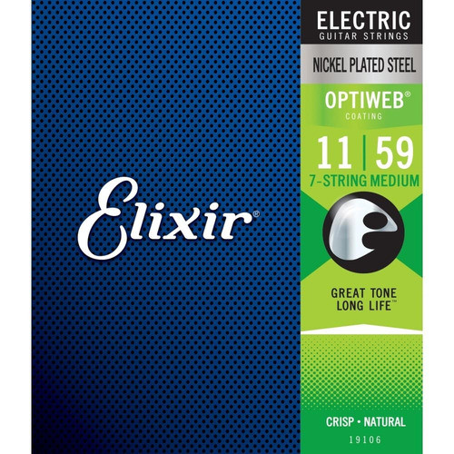 ELIXIR สายกีตาร์ไฟฟ้า OPTIWEB 7 Medium .011-.059 19106