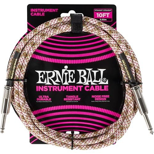 ERNIE BALL ERNIE BALL 6426 10ft BRAIDED INSTRUMENT CABLE 3.05m Emerald Argyle
