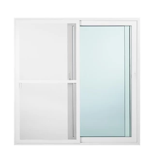 WINDSOR ประตูบานเลื่อน ไวนิล S-S มุ้ง 200X202 ซม. สีขาว จัดส่งโดย HomePro