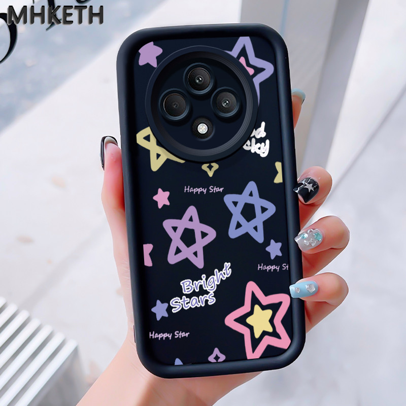 MHKEID เคสสำหรับ OPPO Reno 12F 4G Reno 12F 5G F27 5G เคสฝาครอบป้องกันโทรศัพท์เคสโทรศัพท์องค์ประกอบรูปดาวน่ารัก – โปรปัง