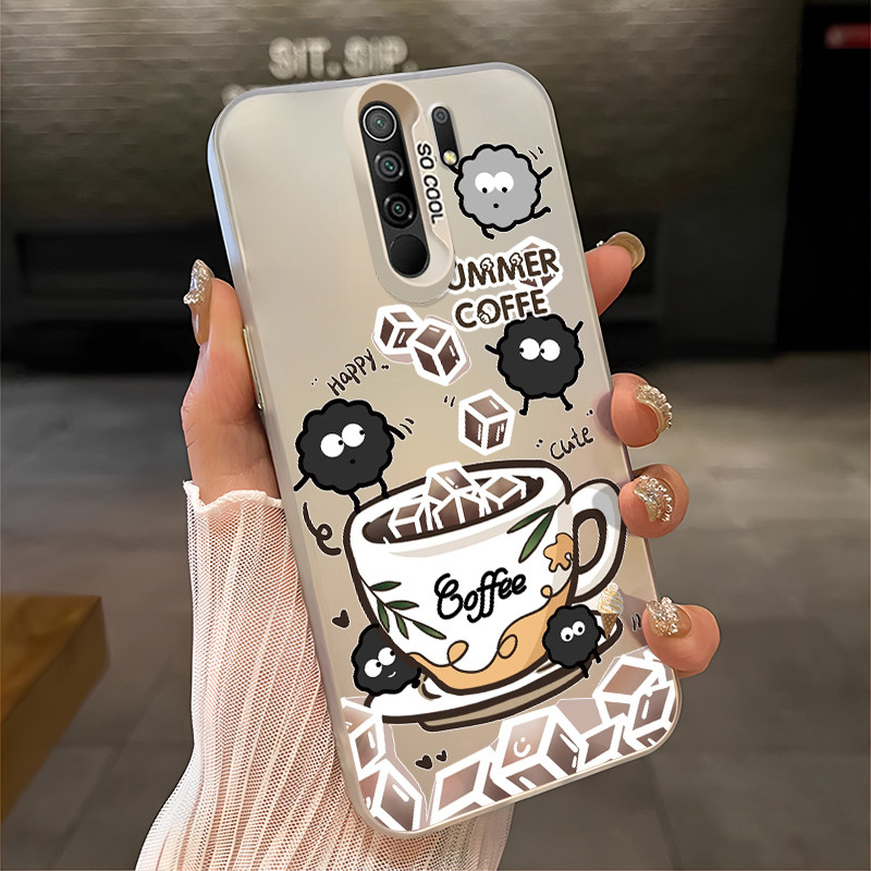 เคสสำหรับ Xiaomi Redmi 9 Prime 9A 9T 9C NFC 10A POCO C3 C33 M2 เคสโทรศัพท์กาแฟฤดูร้อนเปลือกแข็งกันกร