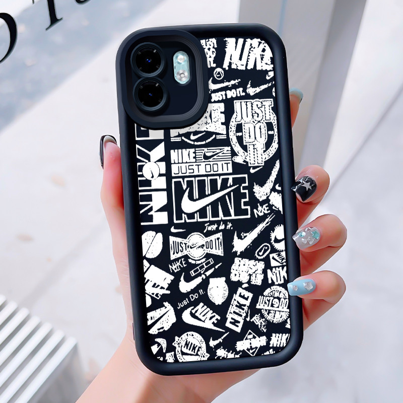 เคสสำหรับ Infinix Smart 9 Smart 9 HD Hot 50i เคสโทรศัพท์แบรนด์อินเทรนด์สามสีซิลิโคนกันกระแทก