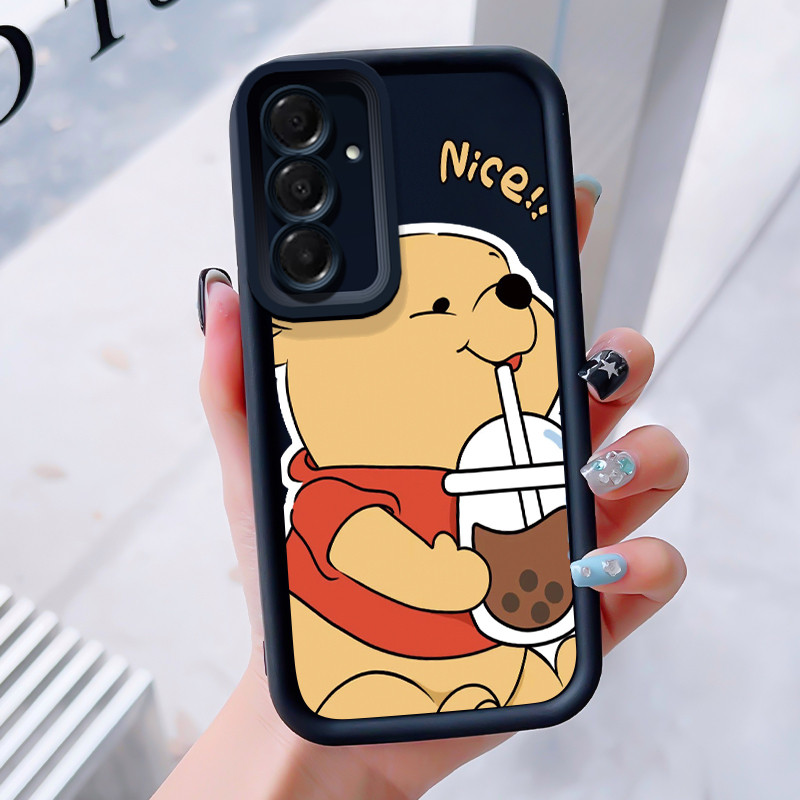 เคสสำหรับ Samsung A16 4G A16 5G เคสโทรศัพท์หมีน่ารักสามสีซิลิโคนกันกระแทก