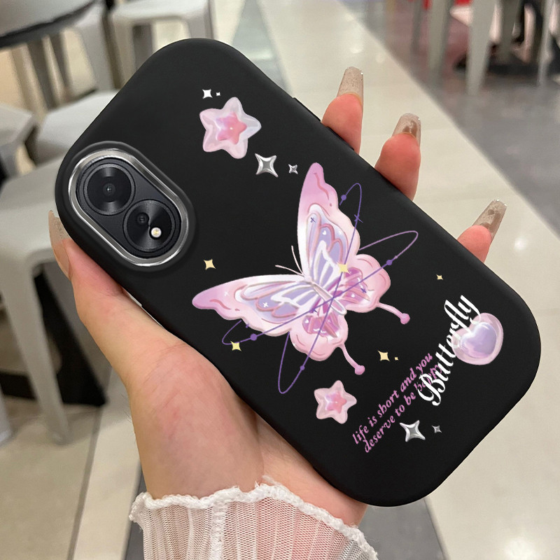 เคสสำหรับ OPPO A18 A38 เคสโทรศัพท์ผีเสื้อกันกระแทก