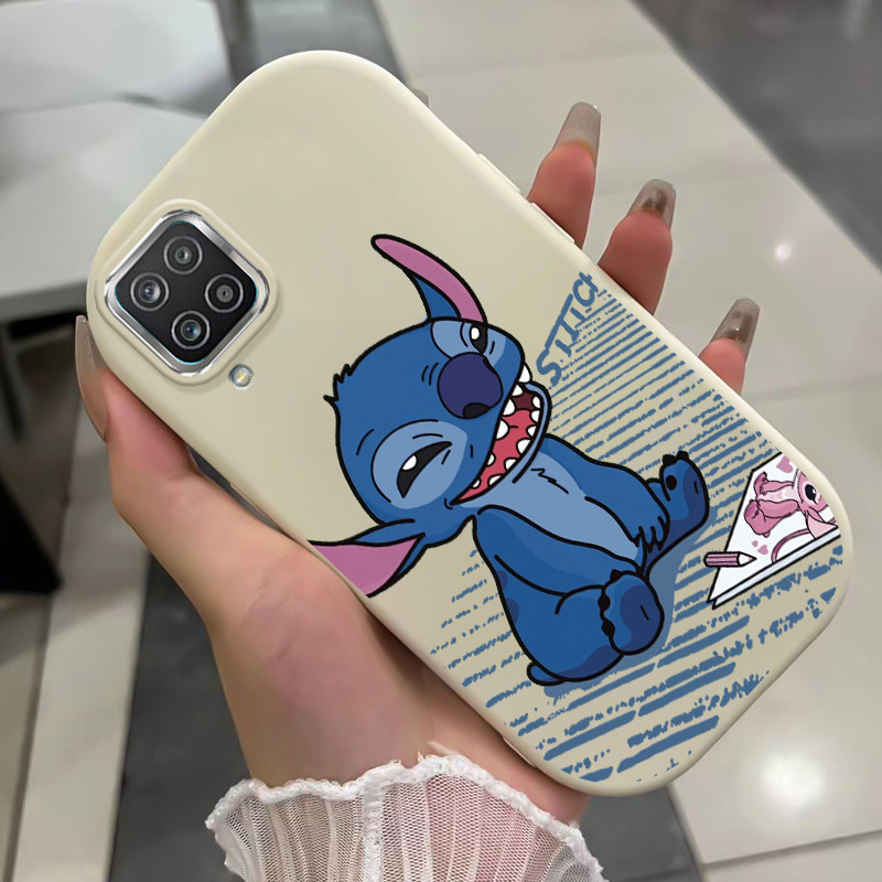 เคสสำหรับ Samsung Galaxy A12 4G A12 5G A22 4G M12 F12 เคสโทรศัพท์ตะเข็บน่ารักกันกระแทกกลมและอ้วน