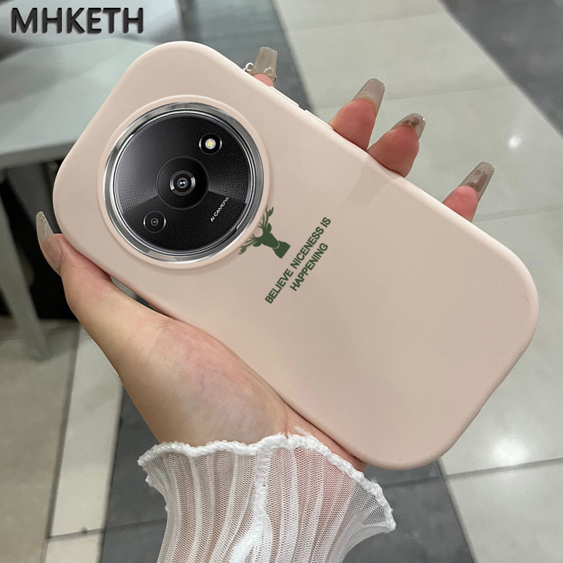 MHKETH เคสสำหรับ Xiaomi Redmi A3 A3X POCO C61 เคสการออกแบบหัวกวางขั้นสูงเคสโทรศัพท์ง่าย - รูปที่ 2