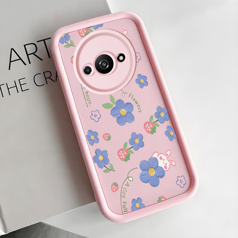 เคสสำหรับ Xiaomi Redmi A3 A3X POCO C61 เคสกระต่ายดอกไม้