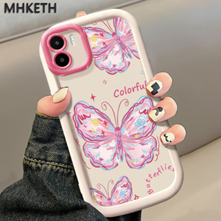 เคสสำหรับ Xiaomi Redmi A1 A2 เคสโทรศัพท์ผีเสื้อสีแฟชั่น