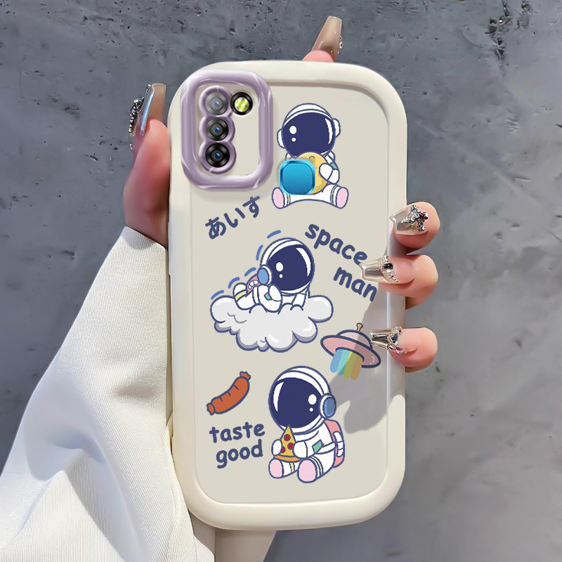 เคสสำหรับ Infinix Smart 5 Smart 6 Ram 3 Hot 10 Lite เคสโทรศัพท์มนุษย์อวกาศกันกระแทก