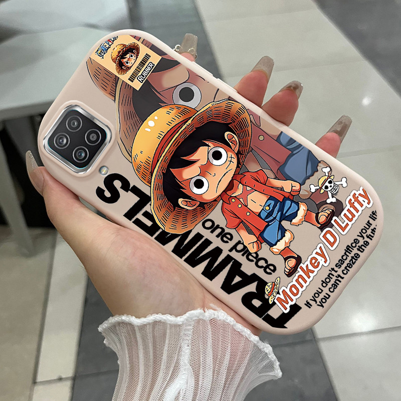 เคสสำหรับ Samsung Galaxy A12 4G A12 5G A22 4G M12 F12 เคสโทรศัพท์อะนิเมะนําชายกันกระแทกกลมและอ้วน