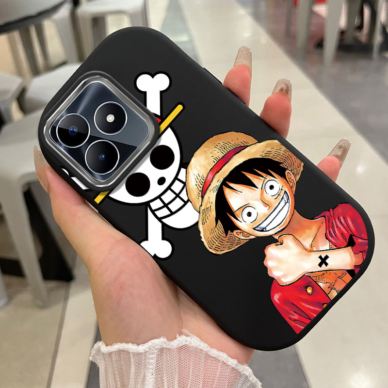 เคสสำหรับ Realme C53 C51 C51s Narzo N53 Note 50 เคสโทรศัพท์ตัวเอกอนิเมะกันกระแทกกลมและอ้วน