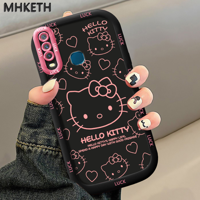 MHKETH เคสสำหรับ VIVO Y12 Y15 Y17 Y11 2019 Y12i Y3 Y3s 2020 เคสมือถือลายแมวน่ารักและเป็นที่นิยม