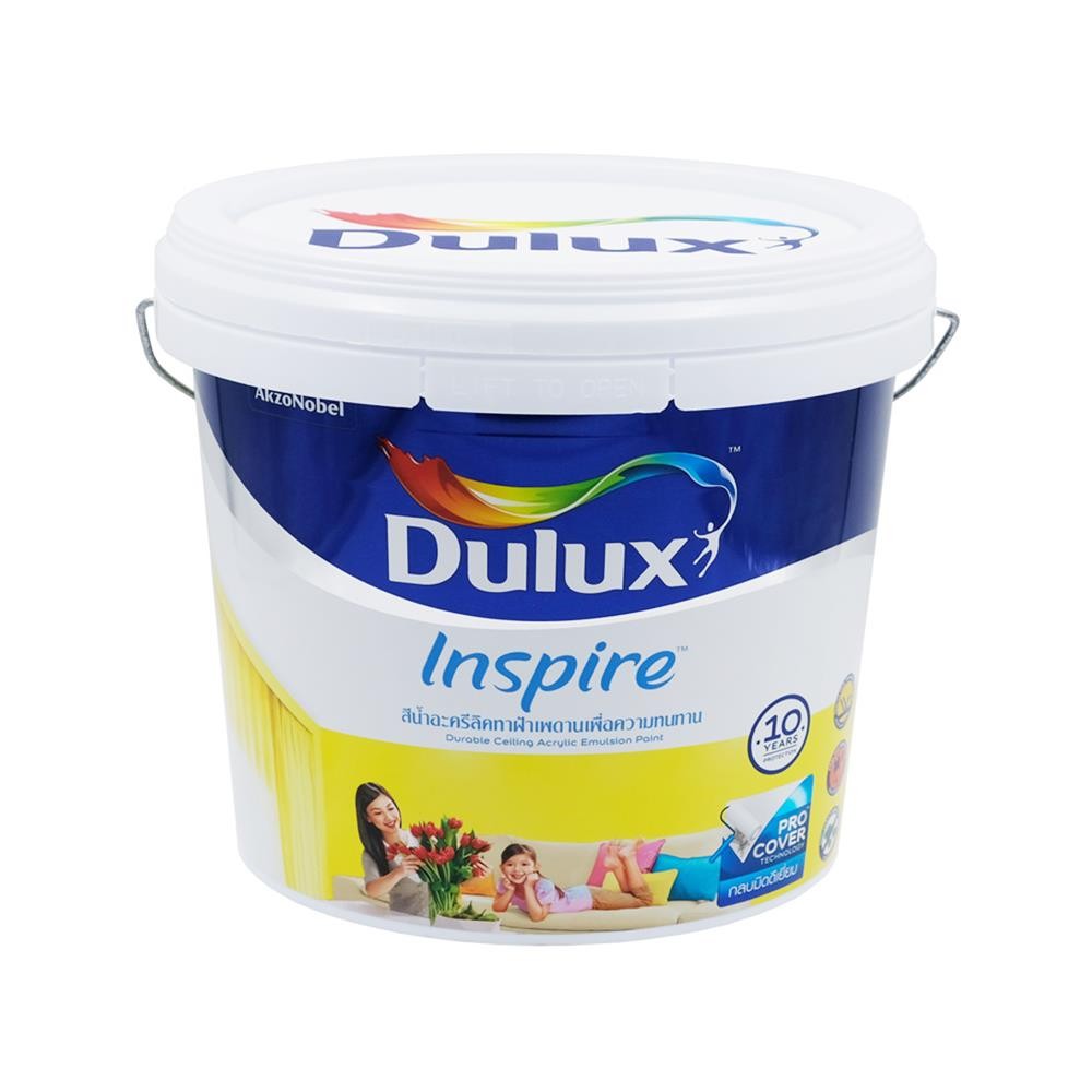 DULUX สีน้ำทาฝ้า INSPIRE 100 สีขาว ด้าน 5 แกลลอน จัดส่งโดย HomePro