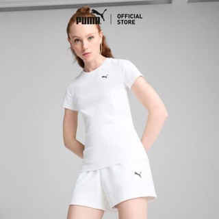 PUMA Prime/Select เสื้อยืด Essentials Slim สำหรับผู้หญิง สีข…