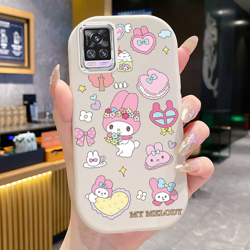 เคสสำหรับ VIVO V20 Pro S7 เคสโทรศัพท์กระต่ายกันกระแทกกลมและอ้วน