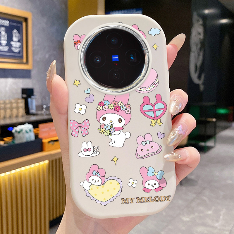 เคสสำหรับ VIVO X200 5G X200 Pro 5G เคสโทรศัพท์กระต่ายกันกระแทกกลมและอ้วน
