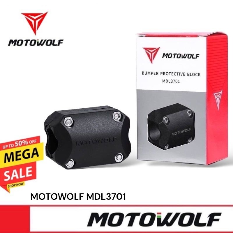 ส่งด่วน⚡️🔥 MOTOWOLF MDL 3701 3703 ปะกับแคชบาร์กันล้ม แคชบาร์กันกระแทก​ ช่วยกันแคชบาร์ มอเตอร์ไซด์