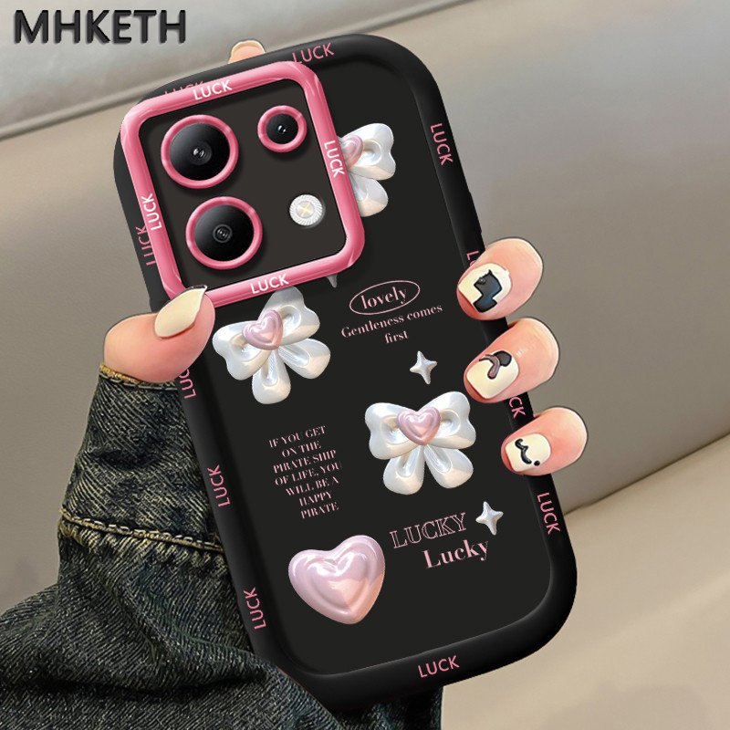 MHKETH เคสสำหรับ Xiaomi Redmi Note 13 5G POCO X6 Neo 5G เคสโทรศัพท์รูปโบว์สวยของผู้หญิงขายดีแบบใหม่