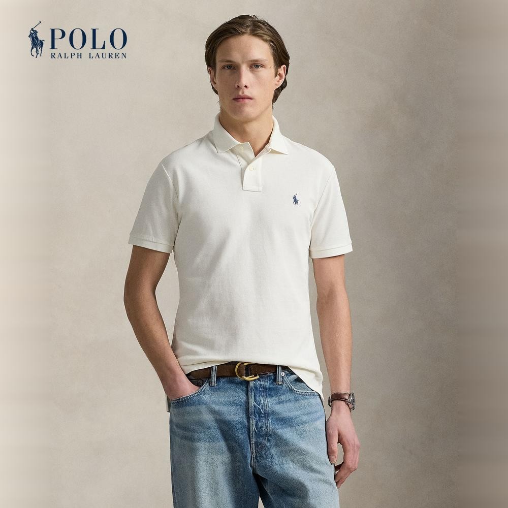 Polo Ralph Lauren เสื้อโปโลผู้ชาย รุ่น MNPOKNI1N823578 สีเบจ
