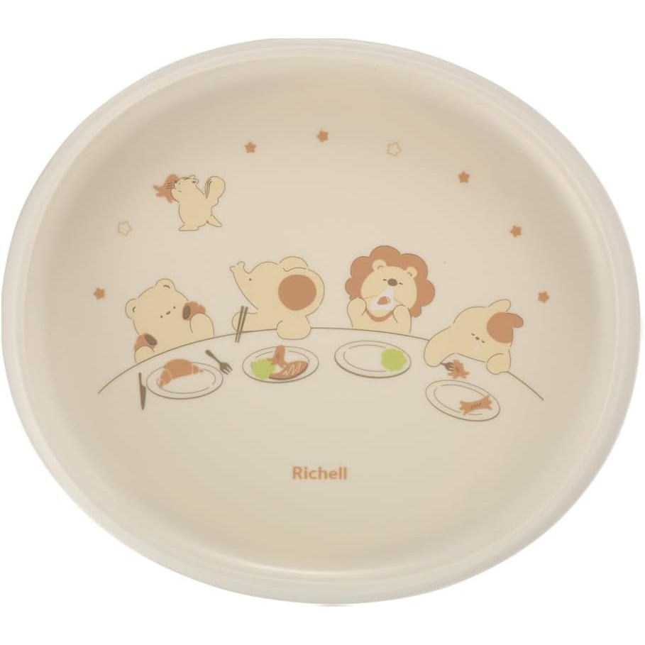 Richell Tri Easy To Scoop Plate, M, 1 Piece, 25.5 fl oz (750 ml), Approx. 12 MonthsDirectly from Jap
