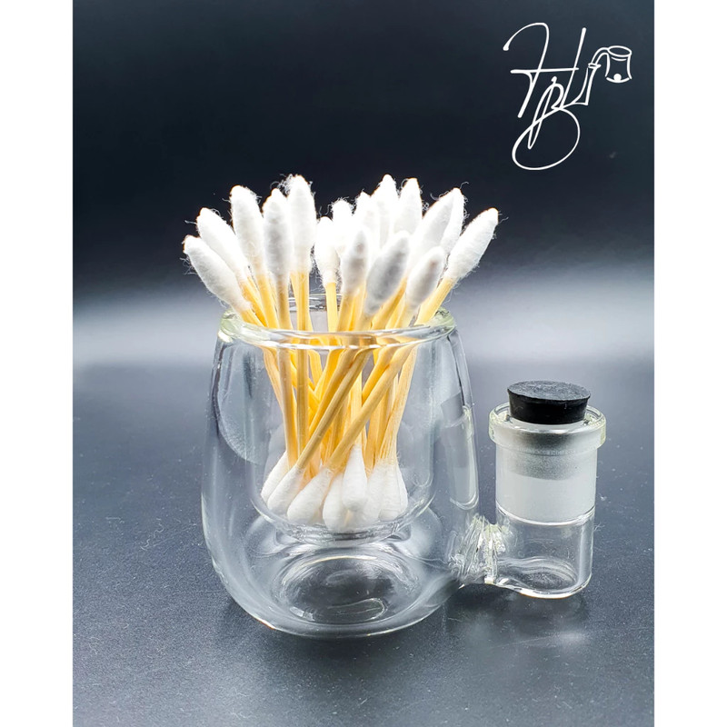 Q-tips ISO Station with Silicone plug ที่เก็บคอตตอนบัด เก็บแอลกอฮอล์ มีจุกยางปิด BJ33